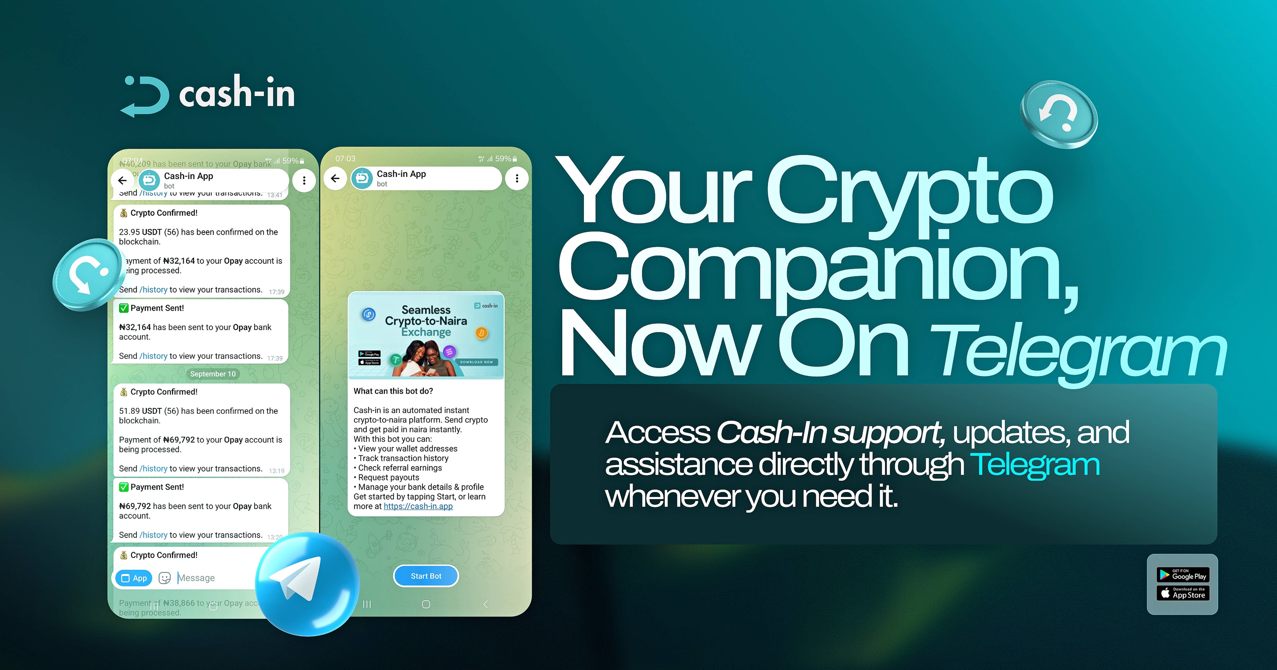 New Feature Now on Cash-in: Telegram Chatbot